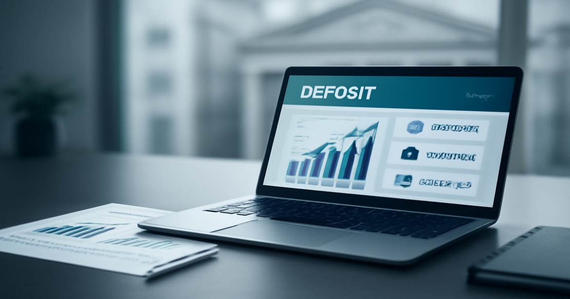 A professional image illustrating deposit options and financial analysis for banking decisions.