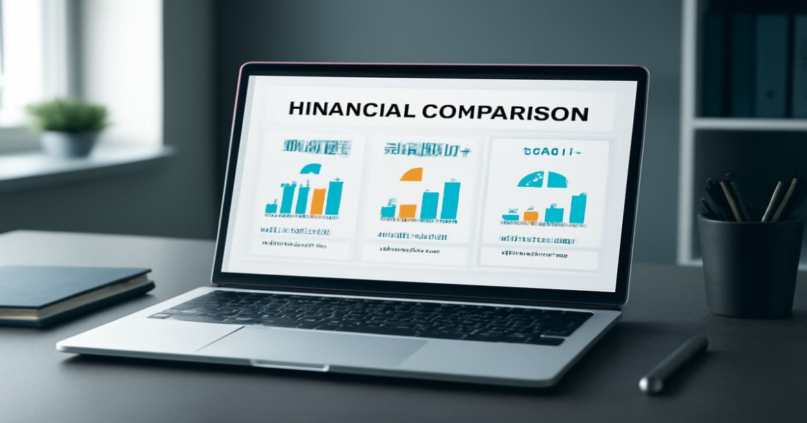 A professional image illustrating loans comparison, highlighting various kredиты options for 2026.