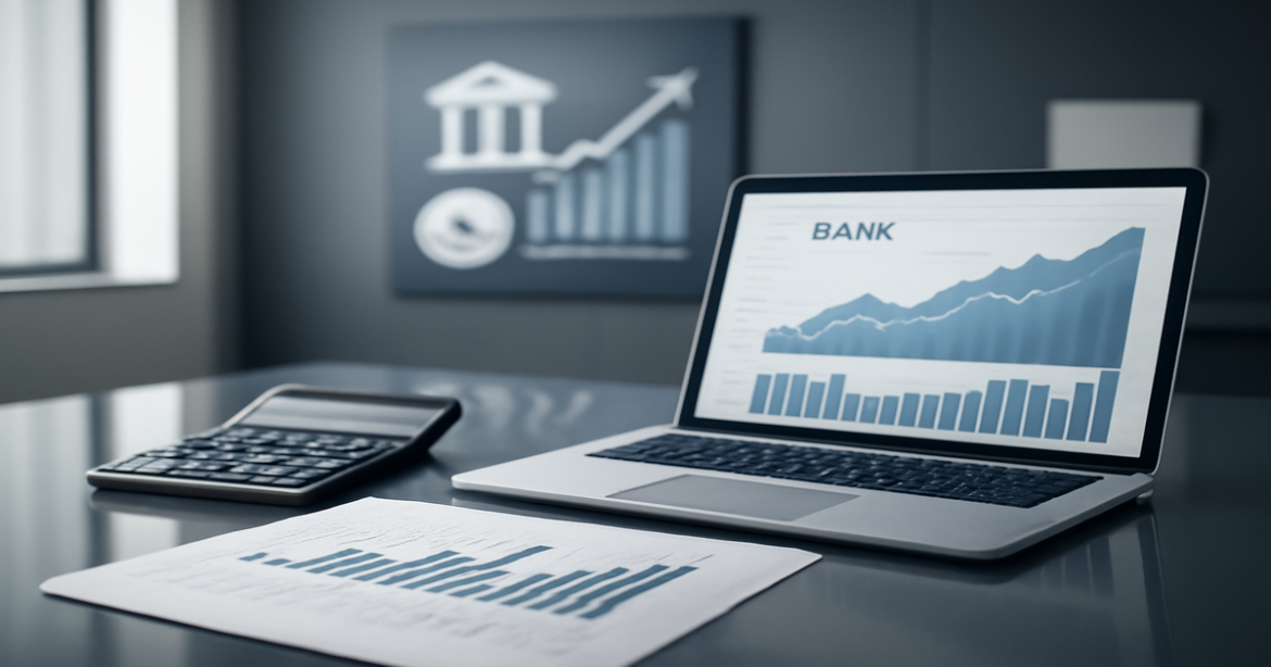Explore вклады в банках with a visual representation of modern banking tools and finance.