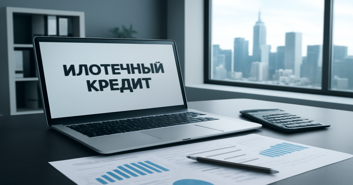 Professional image representing financial decision-making for ипотечный кредит in a modern office setting.