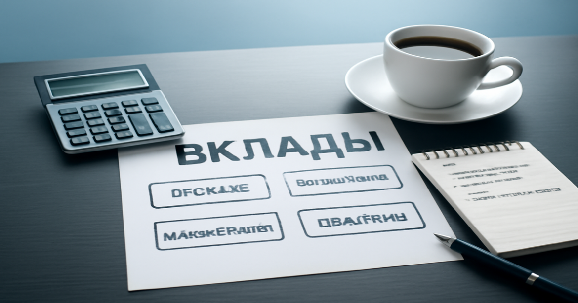 Explore various вклады with this professional image depicting financial assessment tools.