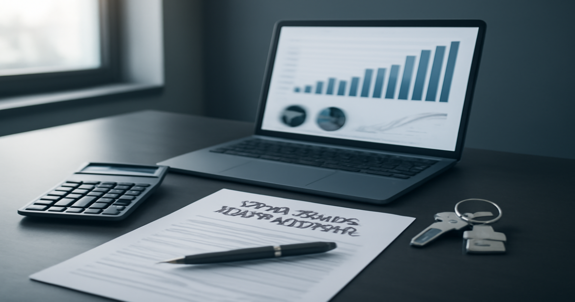 High-quality image illustrating the mortgage process in a professional office setting.