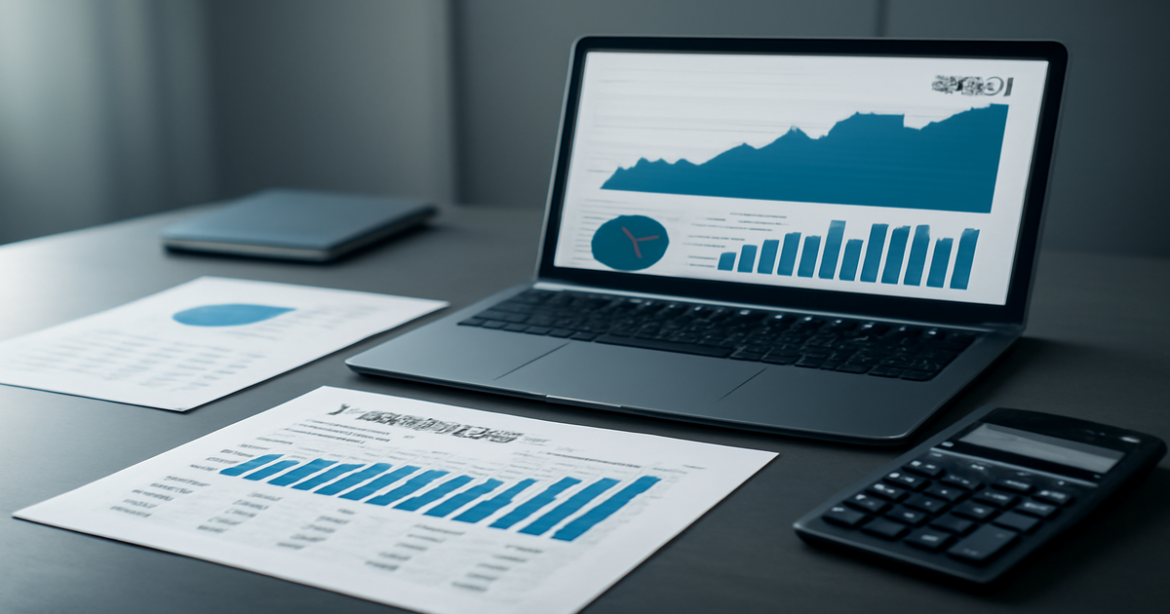 Professional investment scene depicting finance documents and charts, emphasizing правильные инвестиции в 2026 году.