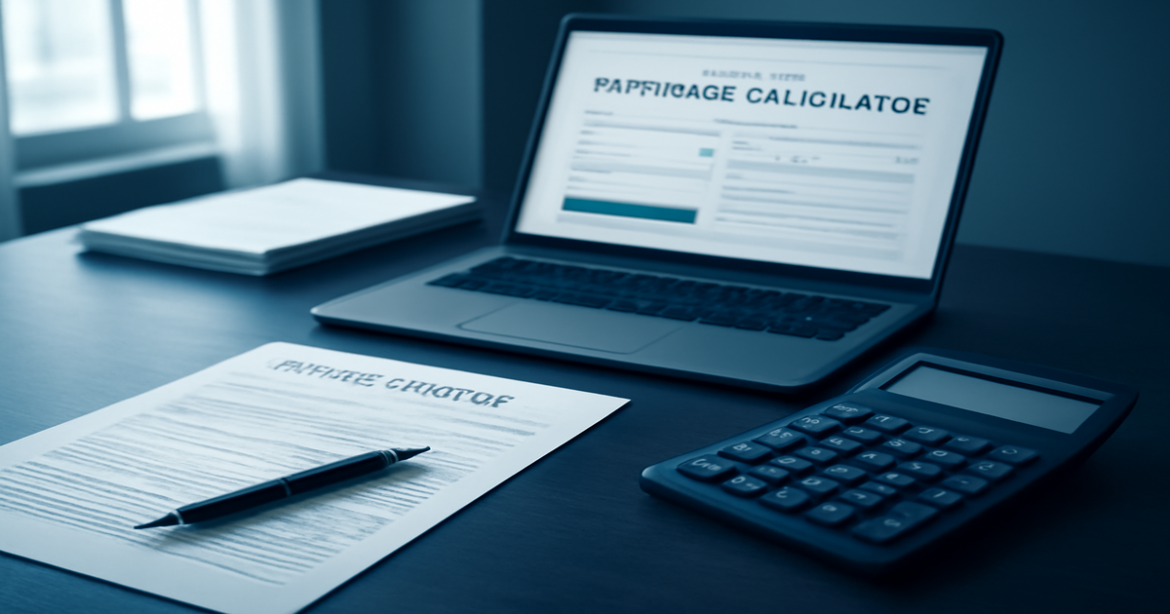 Professional image illustrating ипотека with mortgage documents and a calculator in a modern office setting.