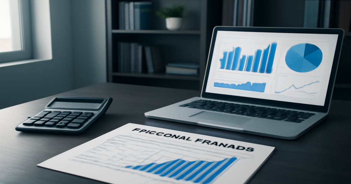 A professional banking image focused on saving for a вклад, showcasing financial planning tools.