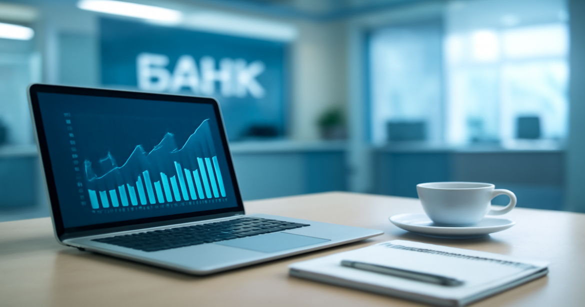 Professional banking image illustrating вклады для физических лиц in a modern financial workspace.