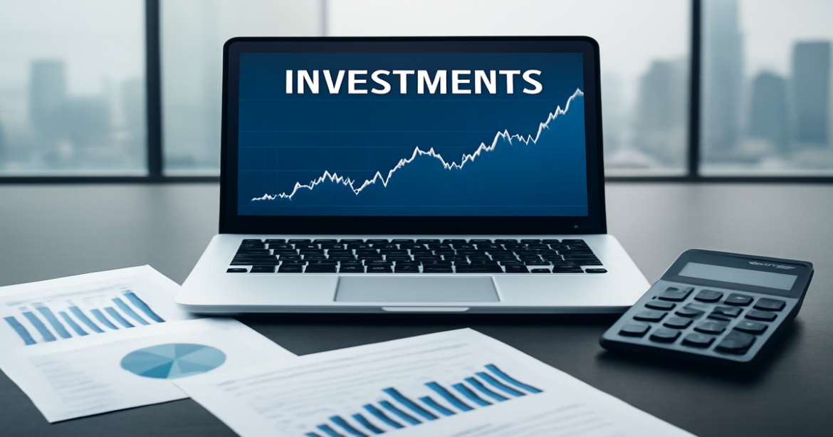 Professional image illustrating инвестиции with a modern office setup and financial tools.
