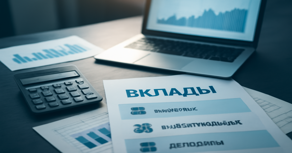 A professional image showcasing various types of вклады in a banking environment, highlighting finance management.