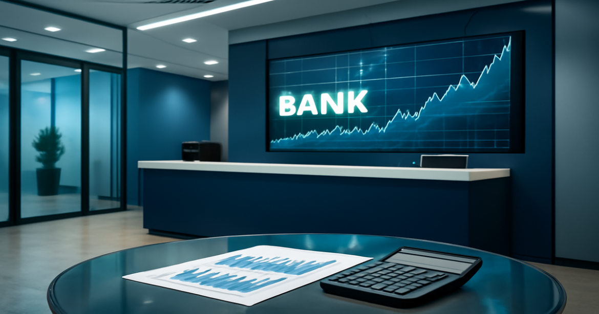A professional bank interior image illustrating вклада в банке, showcasing finance and trust.