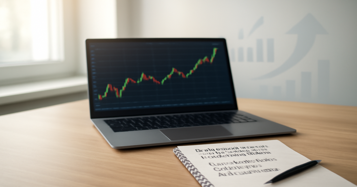 Professional image illustrating инвестиционные продукты in a modern financial workspace.