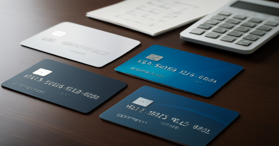 A professional image for 'сравнение кредитных карт' illustrating finance and credit card selection.
