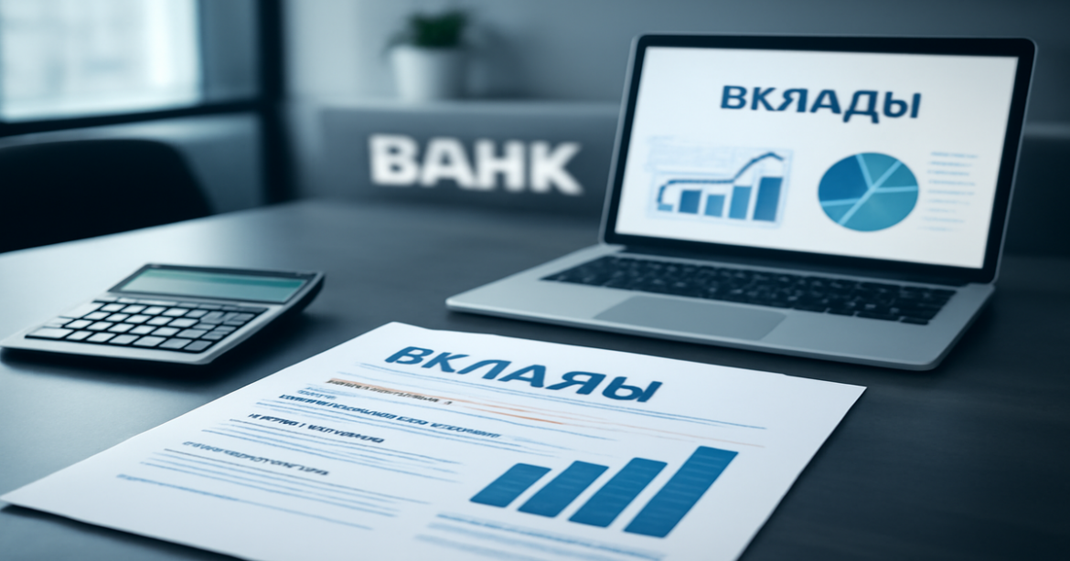 A professional bank environment illustrating various types of вклады for financial stability.