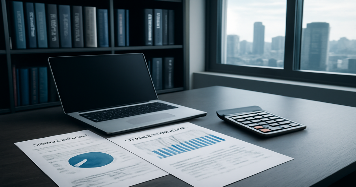 A professional office scene illustrating insurance and financial security concepts.